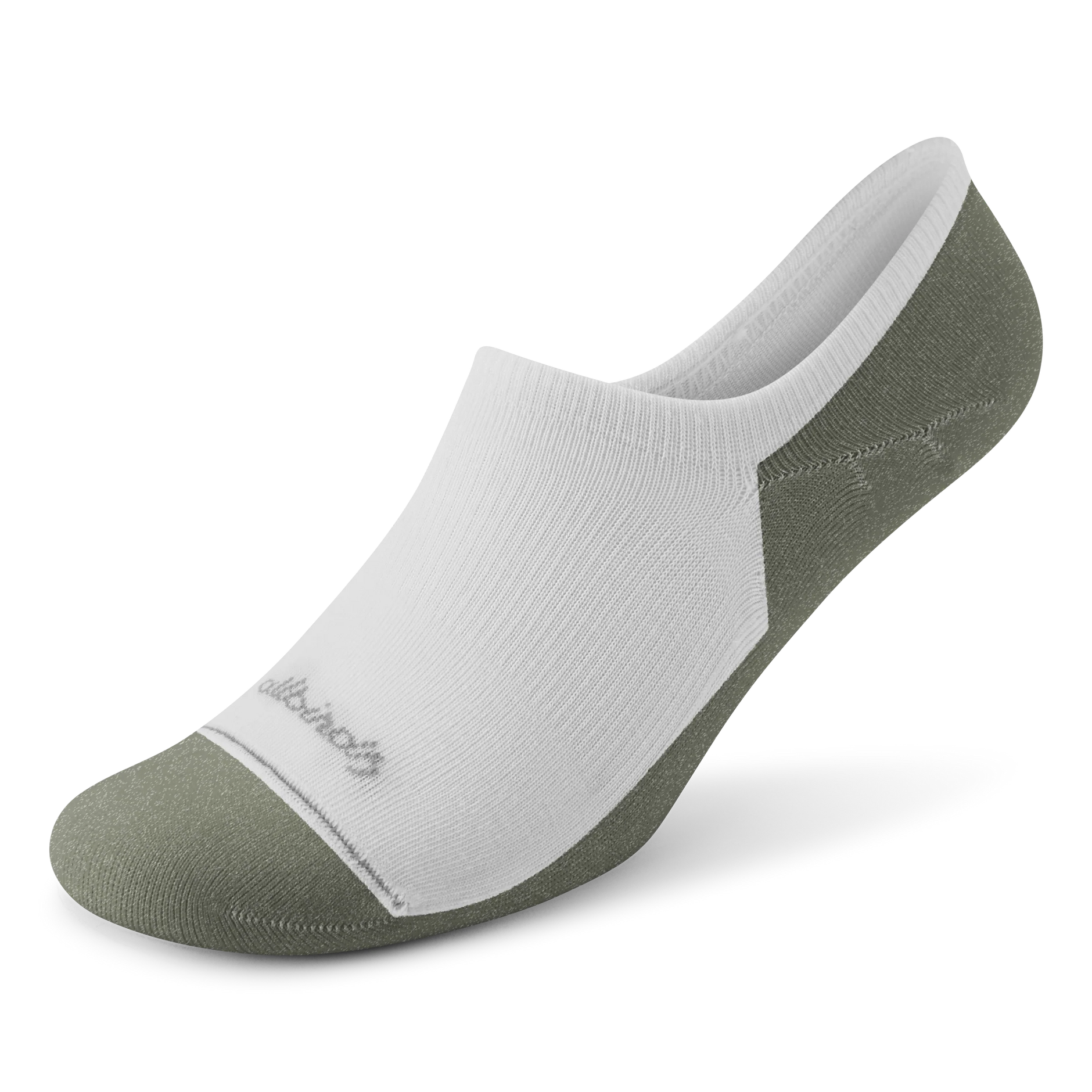 Anytime No Show Sock - Blizzard/Thunder Green